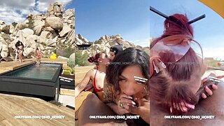 Auhneesh Nicole Outdoor Foursome in Bikini Video Leaked