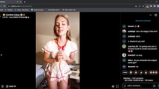 Caroline Zalog Halloween Livestream Try on Video Leaked