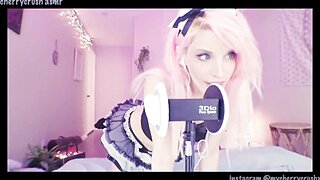 Cherrycrush ASMR Ears Whispering & licking Video