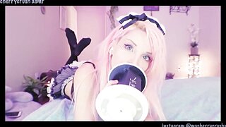 Cherrycrush ASMR Ears Whispering & licking Video
