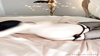 Amouranth Sucking Banana Black Lingerie Onlyfans Video Leaked