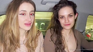 Bronwin Aurora Threesome Car Sex OnlyFans Video Leaked