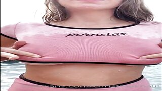 Christina Khalil Wet T-shirt Strip Onlyfans Video