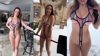 Christina Khalil Butt Naked In The Snow Video Leaked