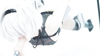 Lana Rain 2B NieR Automata Factory Bondage Porn Video