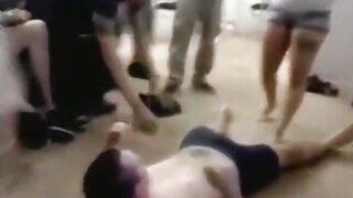 She gets dared to fuck in front of Friends