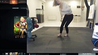 Streamer Bends Over Yoga Pose Boob Flash Upblouse