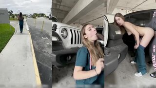 Izzy Swallows Nurse Fucks Stranger in Parking Lot Video Leaked