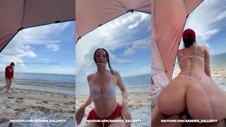 Sexy Lifeguard Auhneesh Nicole Rides BBC at The Beach Video Leaked