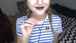 Peas And Pies Black Lipstick Handjob ASMR Video