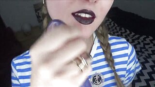 Peas And Pies Black Lipstick Handjob ASMR Video