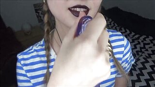 Peas And Pies Black Lipstick Handjob ASMR Video