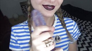 Peas And Pies Black Lipstick Handjob ASMR Video