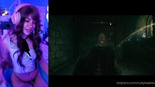 Egirl Gamer Strips Clothing Every Elden Ring Death Nude Video