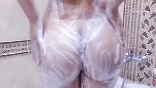 KalinkaFox Nude Shower Ass Soaping Video