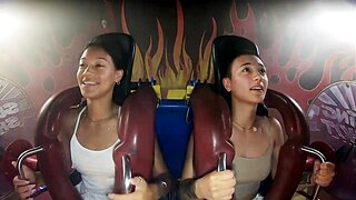 Girls Tits Pop Out On Rollercoaster Video